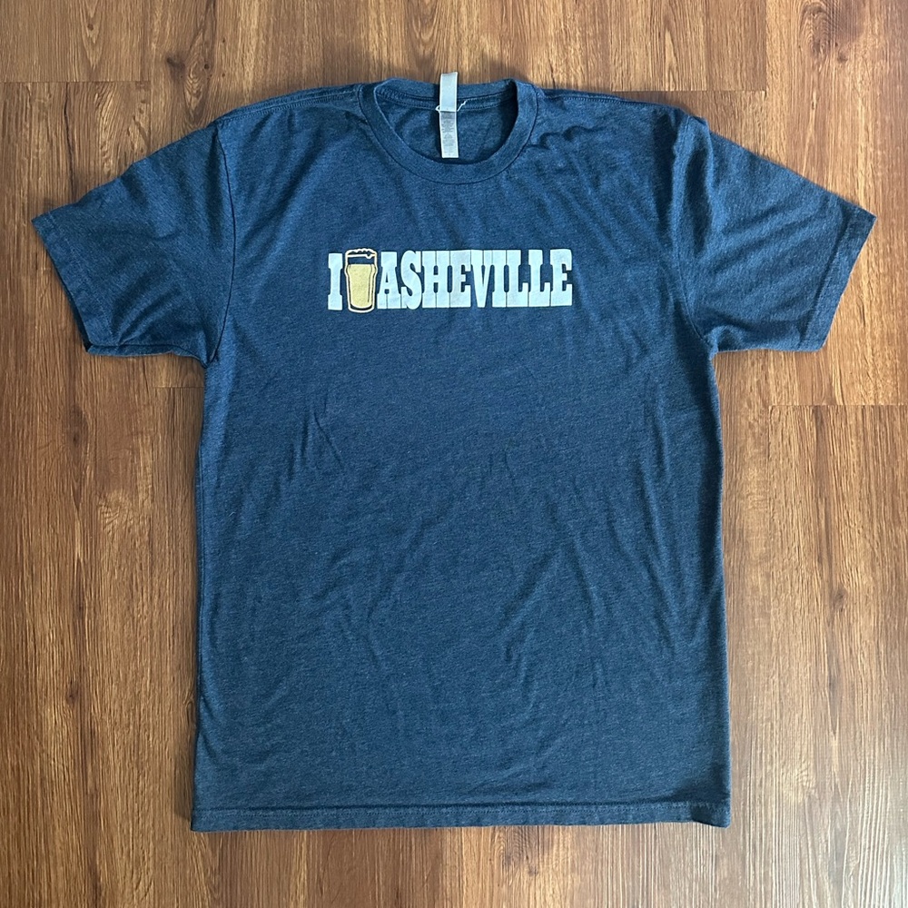 ASHEVILLE, NC Adult Unisex L Next Level Apparel Darkd Blue Beer/Brew Graphic Tee